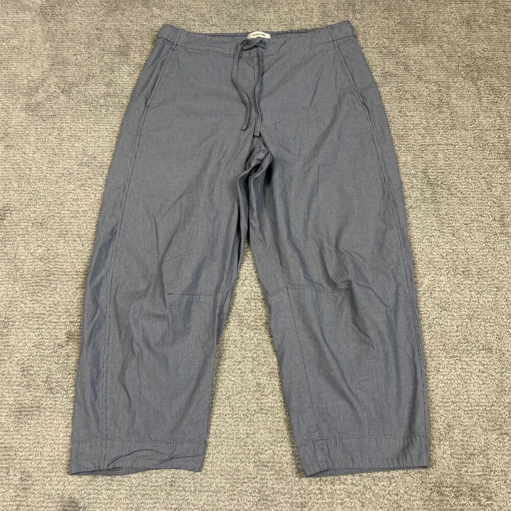 Everlane Easy Barrel Pants Womens Large Railroad Striped Pockets Organic Cotton